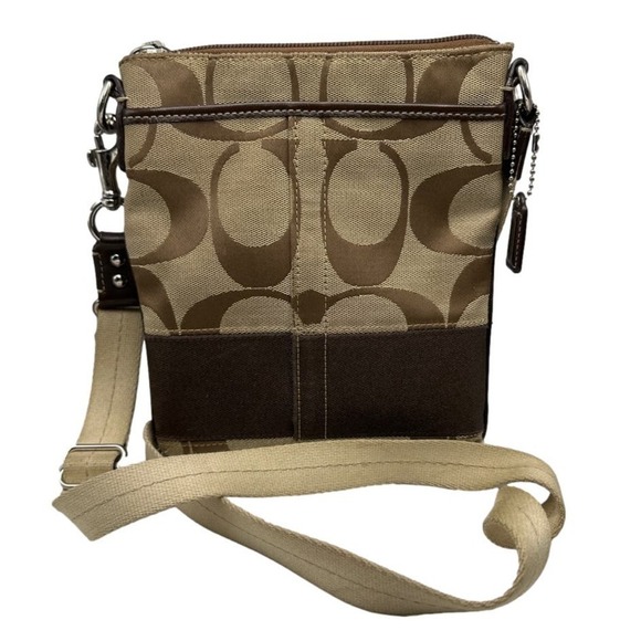 COACH Brown Signature Canvas Crossbody - Picture 2 of 7